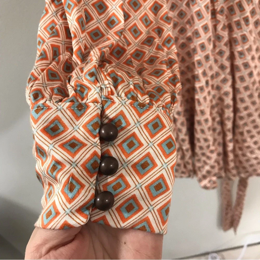 Free People Ivory Combo It Takes Two Sleeve Mini Dress - Picture 5 of 10